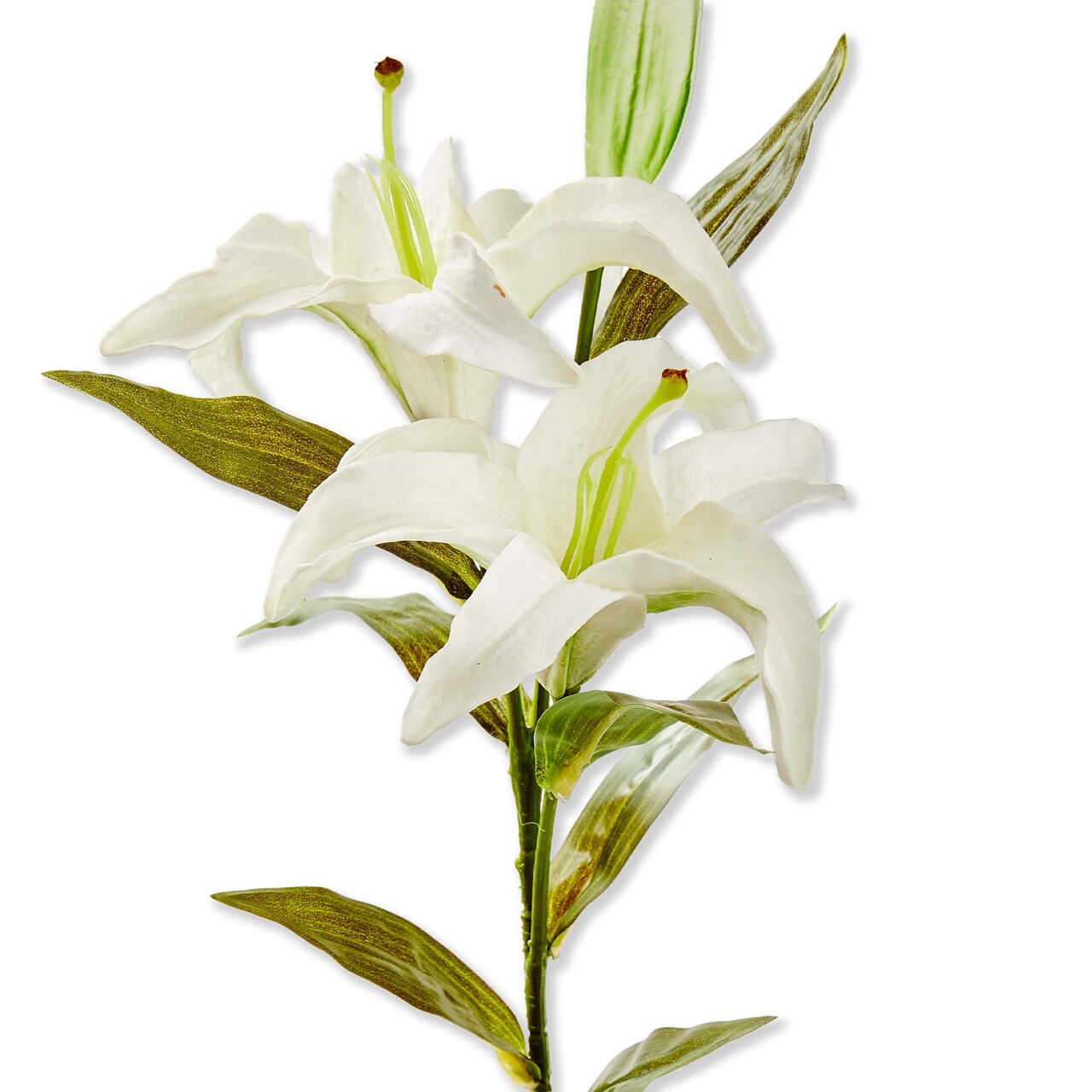 Soft Touch Faux Lily Stem - White Artificial Flower Stem for Everyday Decor, 23" Tall, Easy Care